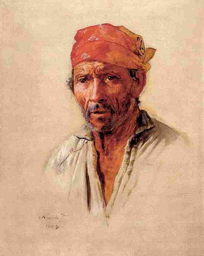 almeida junior caipira s head study Art A4 Photo Print