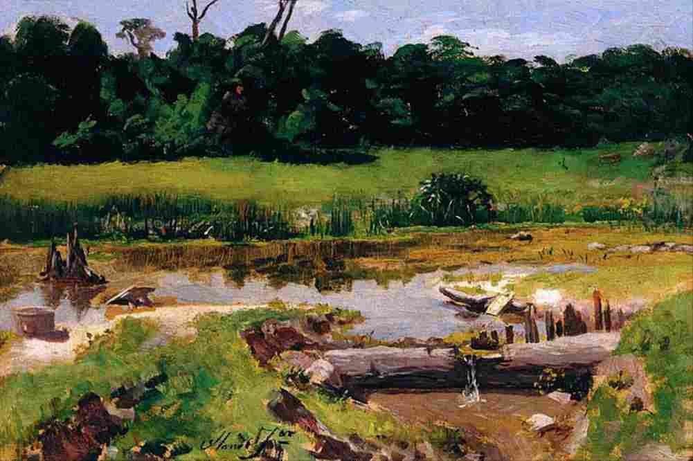 almeida junior fluvial landscape Art A4 Photo Print