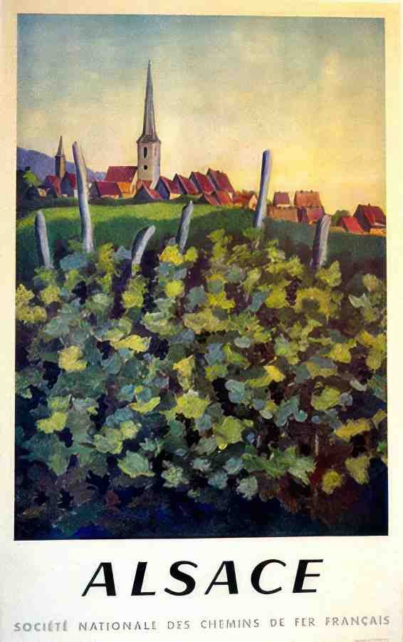 alsace Vintage Advert A4 Photo Print