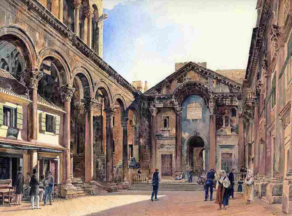 alt The Dome Square in Split Art A4 Photo Print