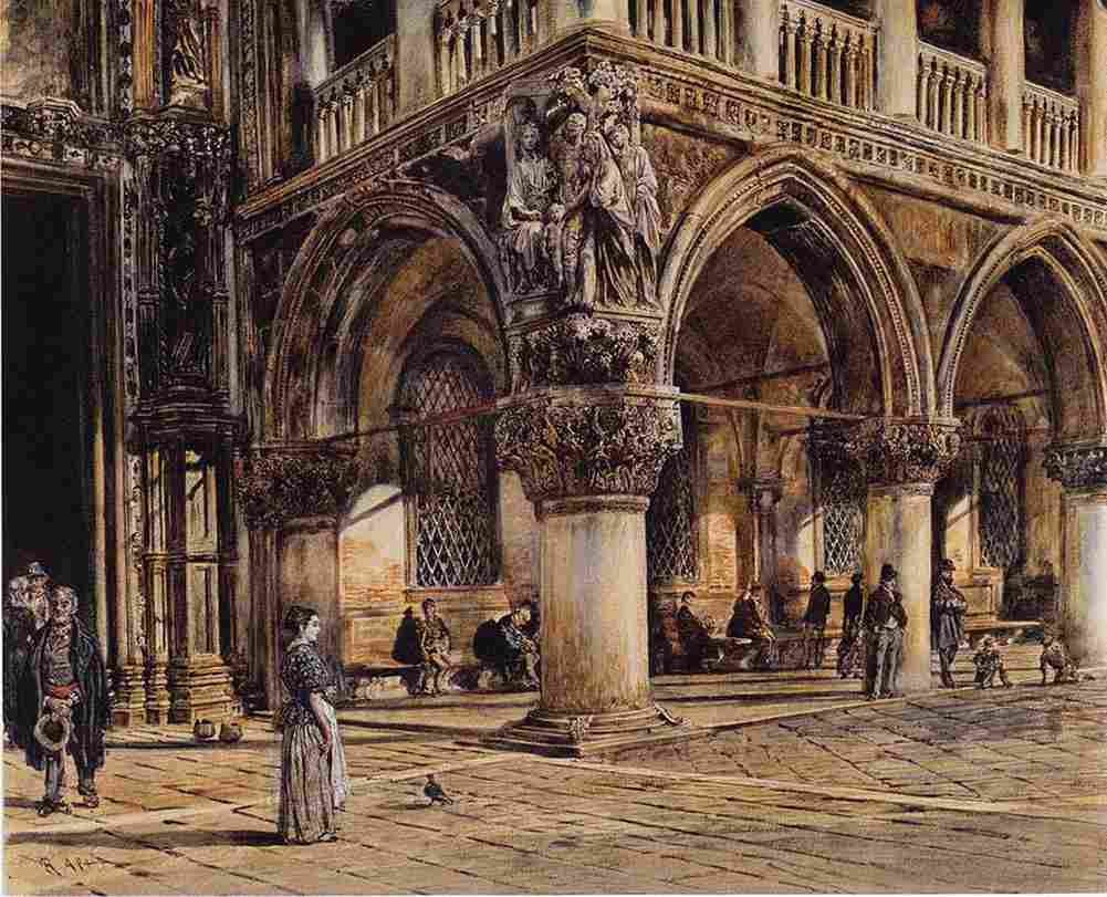 alt View of the Doge s Palace in Venice Art A4 Photo Print