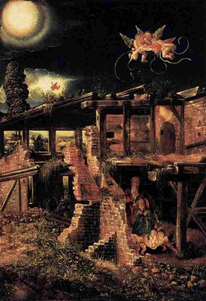 altdorfer Nativity Art A4 Photo Print