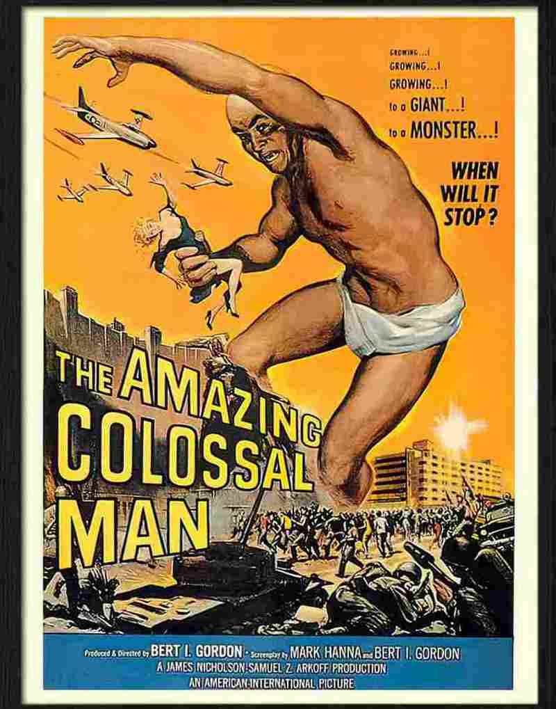 amazing colossal man sci fi movie poster 1957 Advert A4 Photo Print