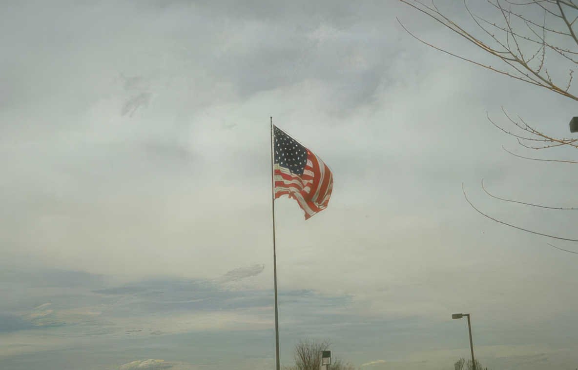 american flag dc Vintage A4 Photo Print