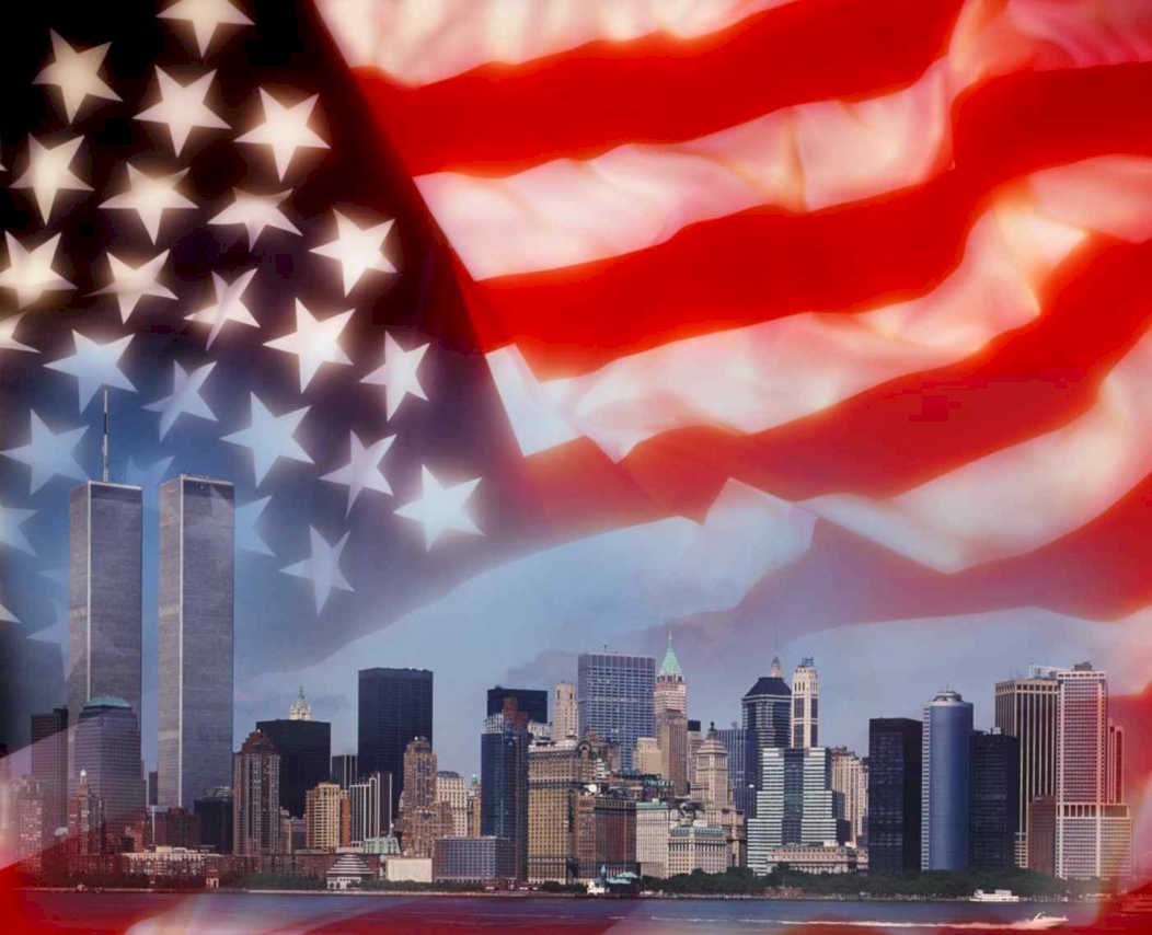 american flag nyc Flags1980s A4 Photo Print