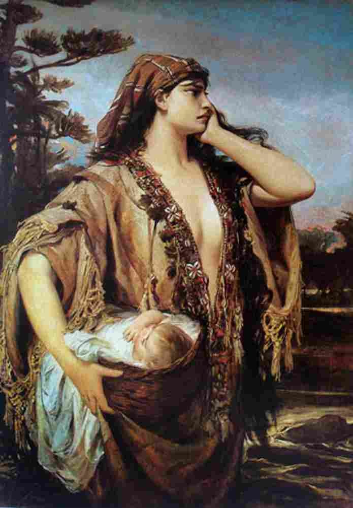 americo jocabed leading moses to the nile Art A4 Photo Print