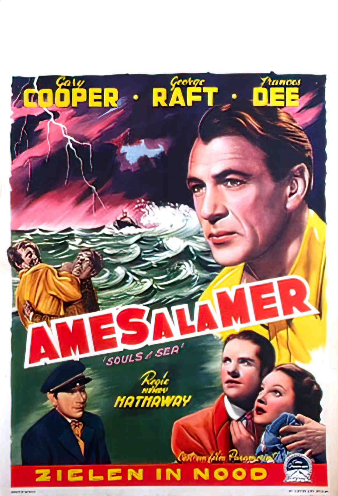 ames a la mer belge Advert A4 Photo Print