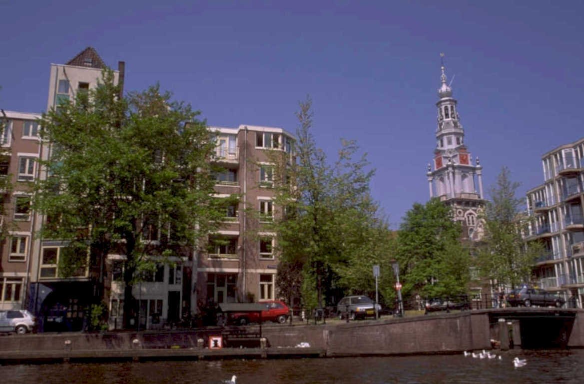 amsterdam canal scene 2 1980s 1990s A4 Photo Print