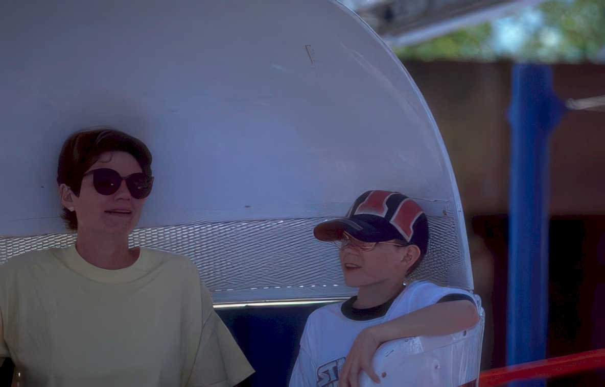 amusement park family Vintage A4 Photo Print