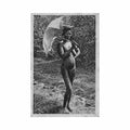 an elegant woman with her parasol r begue 48 centrafrique nu ethnique Vintage A4 Photo Print