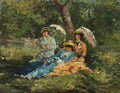 and Women in Park Art A4 Photo Print