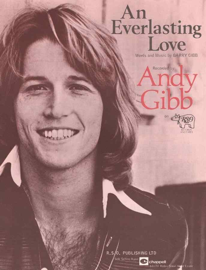 andy gibb an everlasting love mint sheet music 178461 A4 Photo Print