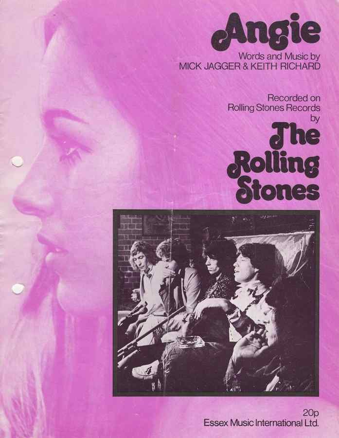 angie the rolling stones 1970s sheet music 166645 A4 Photo Print