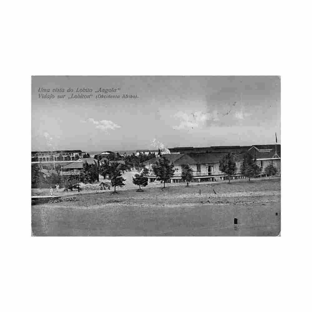 angola lobito bird s eye view Vintage A4 Photo Print