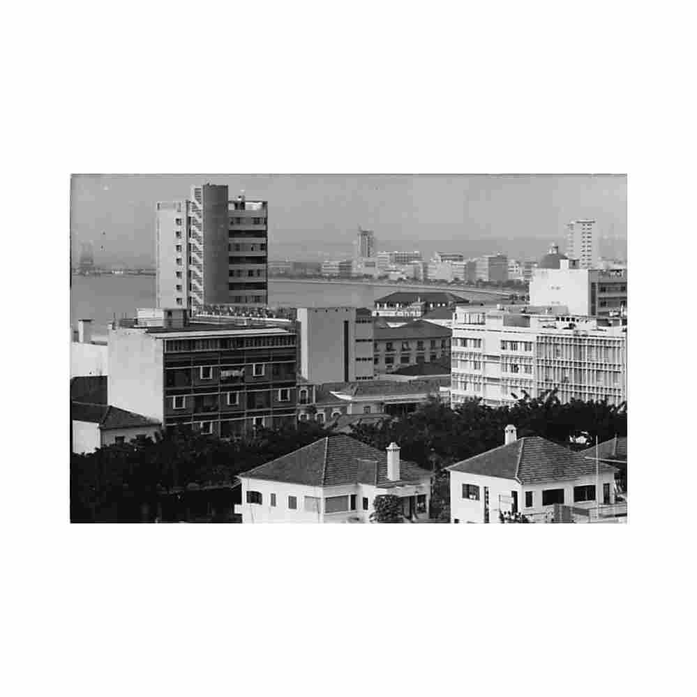 angola luanda bird s eye view year 1964 Vintage A4 Photo Print