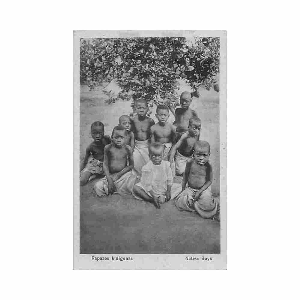 angola native boys casa 31 de janeiro Vintage A4 Photo Print