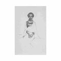 angola quipungo nagombe native woman drawing by eduardo malta Vintage A4 Photo Print