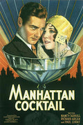 anhattan Cocktai Vintage Advert A4 Photo Print