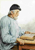 ank Old Farmer Reading Art A4 Photo Print