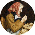 ank Sitting Grandmother Patching Art A4 Photo Print