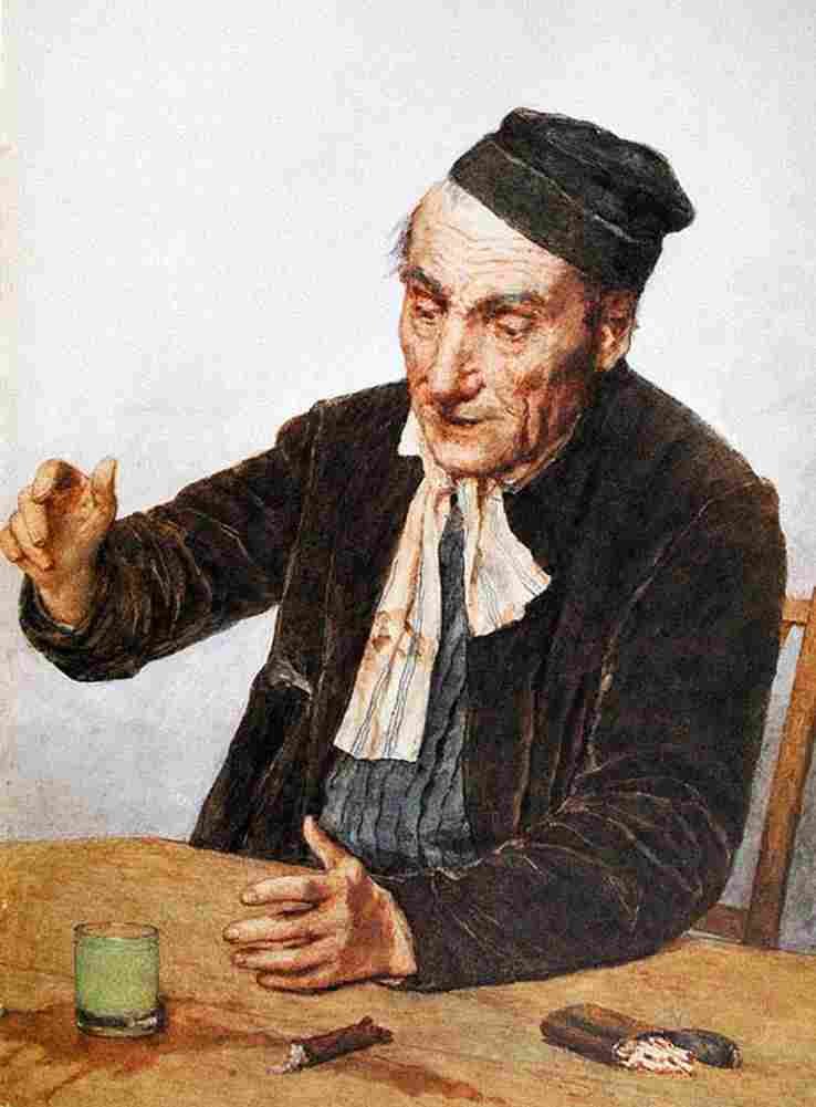ank The Absinthe Drinker Art A4 Photo Print