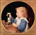 ank The Girl with the Addicting Domino Tondo Art A4 Photo Print