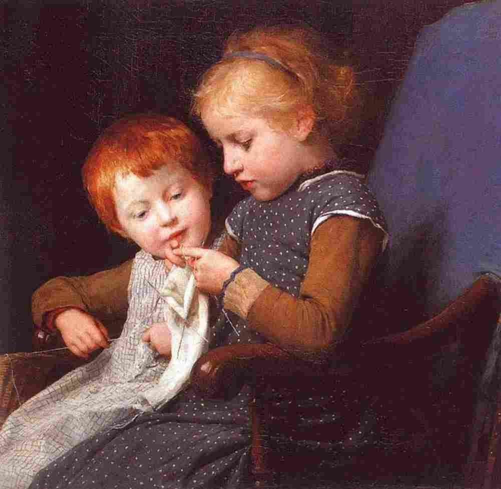 ank The Little knitters Art A4 Photo Print