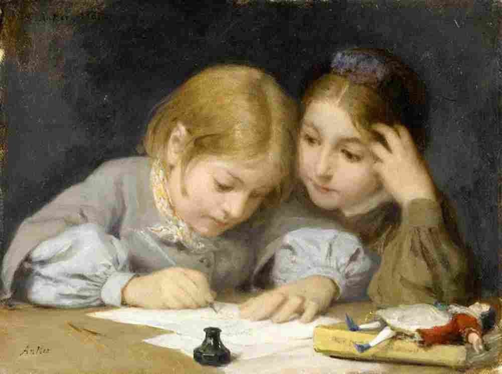 ank Writing Lessons Art A4 Photo Print
