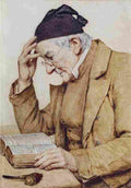 anker man reading Art A4 Photo Print