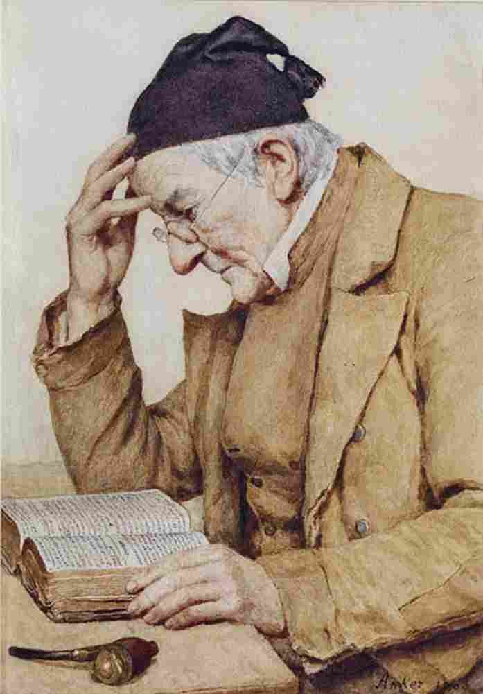 anker man reading Art A4 Photo Print