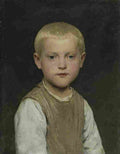 anker portrait of a boy three Art A4 Photo Print