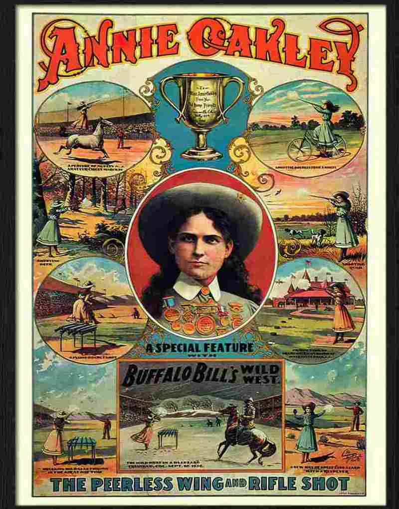 annie oakley western poster 1901 Advert A4 Photo Print