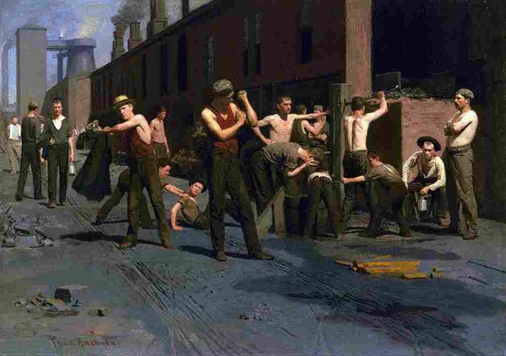 anschutz The Ironworkers Noontime Art A4 Photo Print