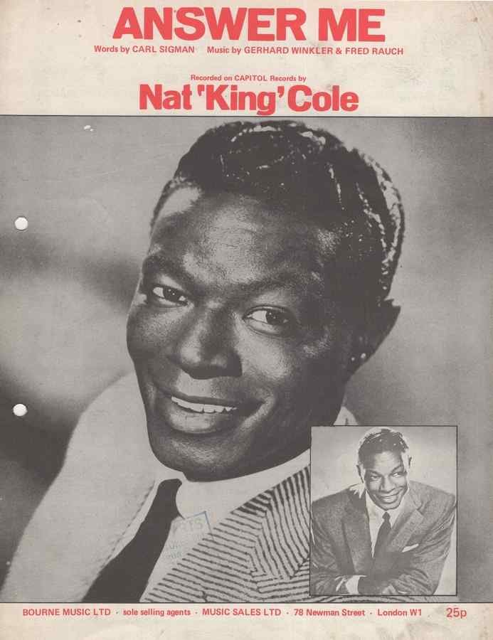 answer me nat king cole sheet music 166802 A4 Photo Print