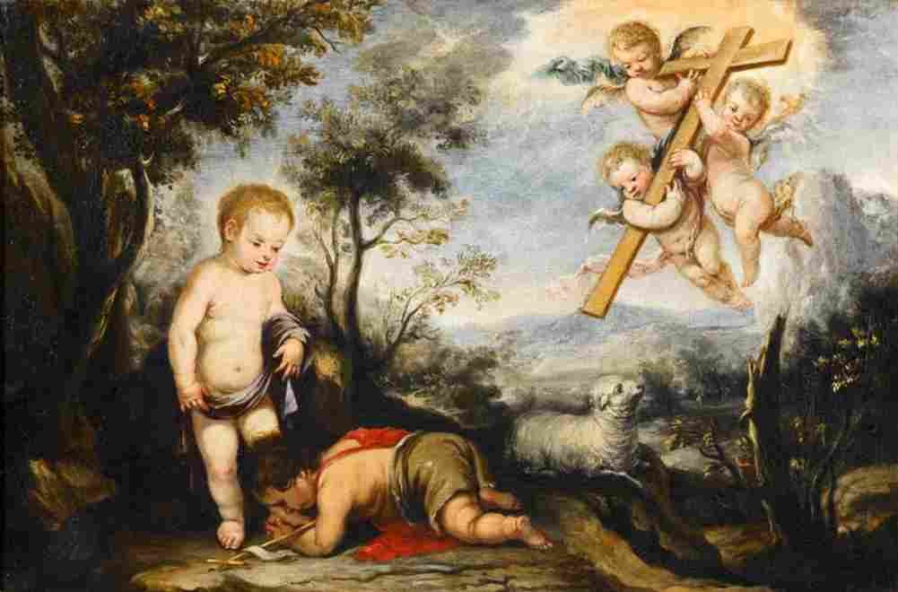 antolinez saint john the baptist and the christ child Art A4 Photo Print