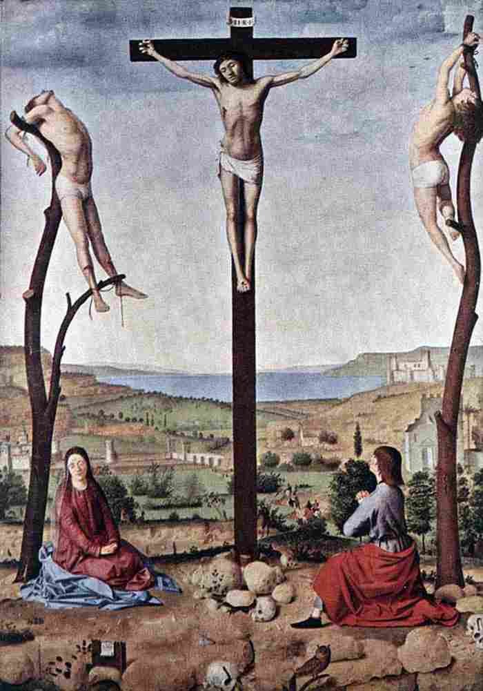 antonello Crucifixion three Art A4 Photo Print