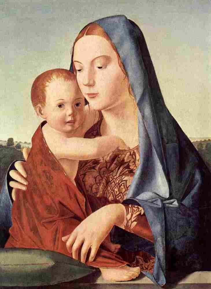 antonello Madonna sog Benson Madonna Art A4 Photo Print