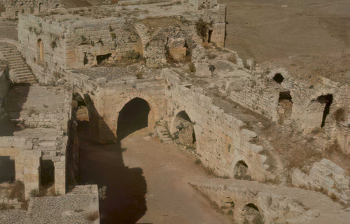 aqueduct ruins beitshean Vintage A4 Photo Print