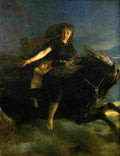 arbo Nott riding Hrimfaxi Art A4 Photo Print