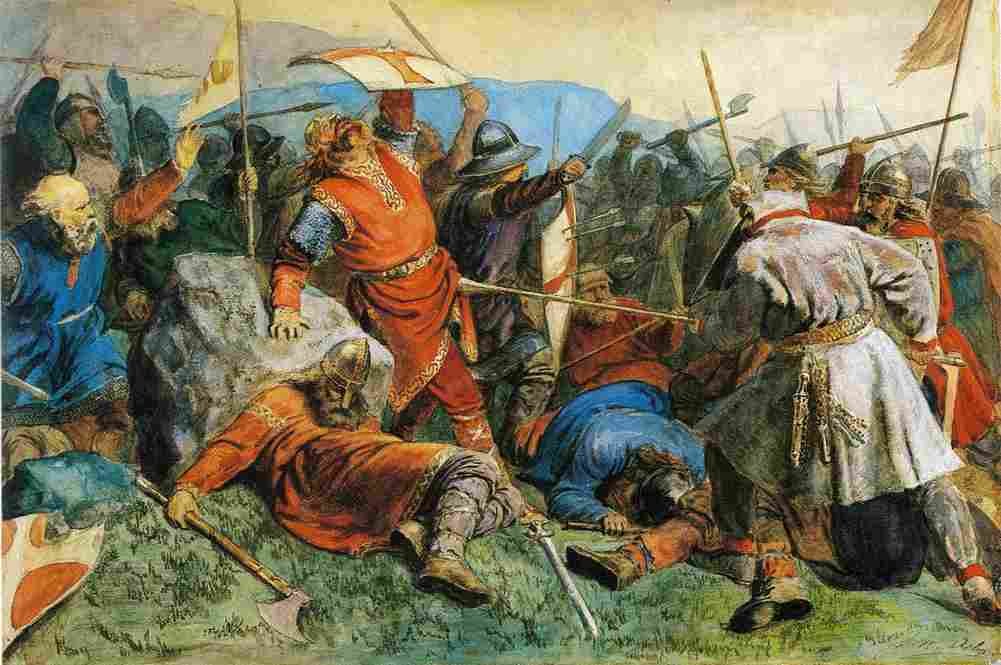 arbo Saint Olav at the Battle of Stiklestad Art A4 Photo Print