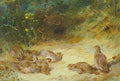 archibald thorburn a covey of partridge dusting A4 Photo Print