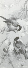 archibald thorburn a pair of coal tits A4 Photo Print