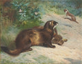 archibald thorburn a polecat a rabbit and a stoat A4 Photo Print