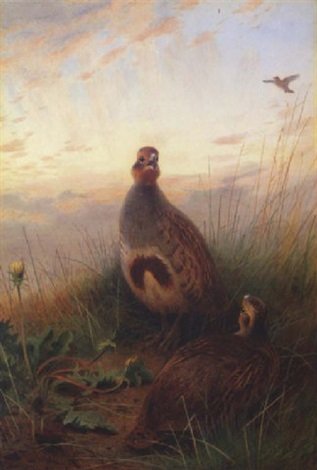 archibald thorburn against the brightening dawn A4 Photo Print