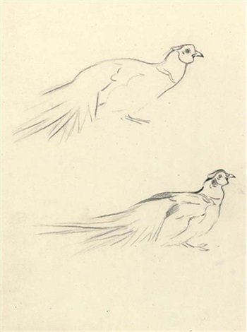 archibald thorburn four cock pheasants   two cock pheasants 2 works A4 Photo Print