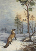 archibald thorburn fox and crow A4 Photo Print