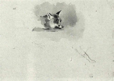 archibald thorburn fox footprints A4 Photo Print