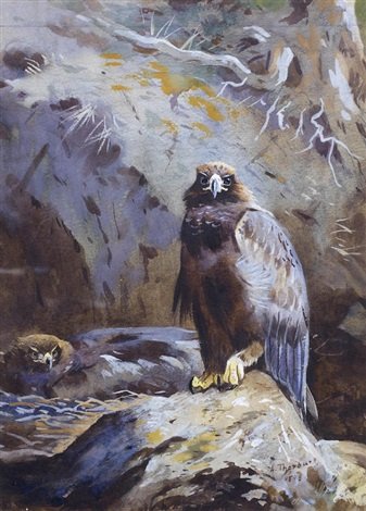 archibald thorburn golden eagle eyrie A4 Photo Print
