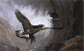 archibald thorburn golden eagle with prey approaching its eyrie A4 Photo Print