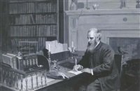 archibald thorburn lord lilford in his study A4 Photo Print